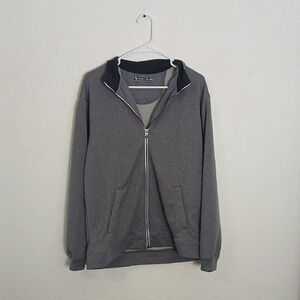Pebble Beach Men's Zip-Up Gray Sweater